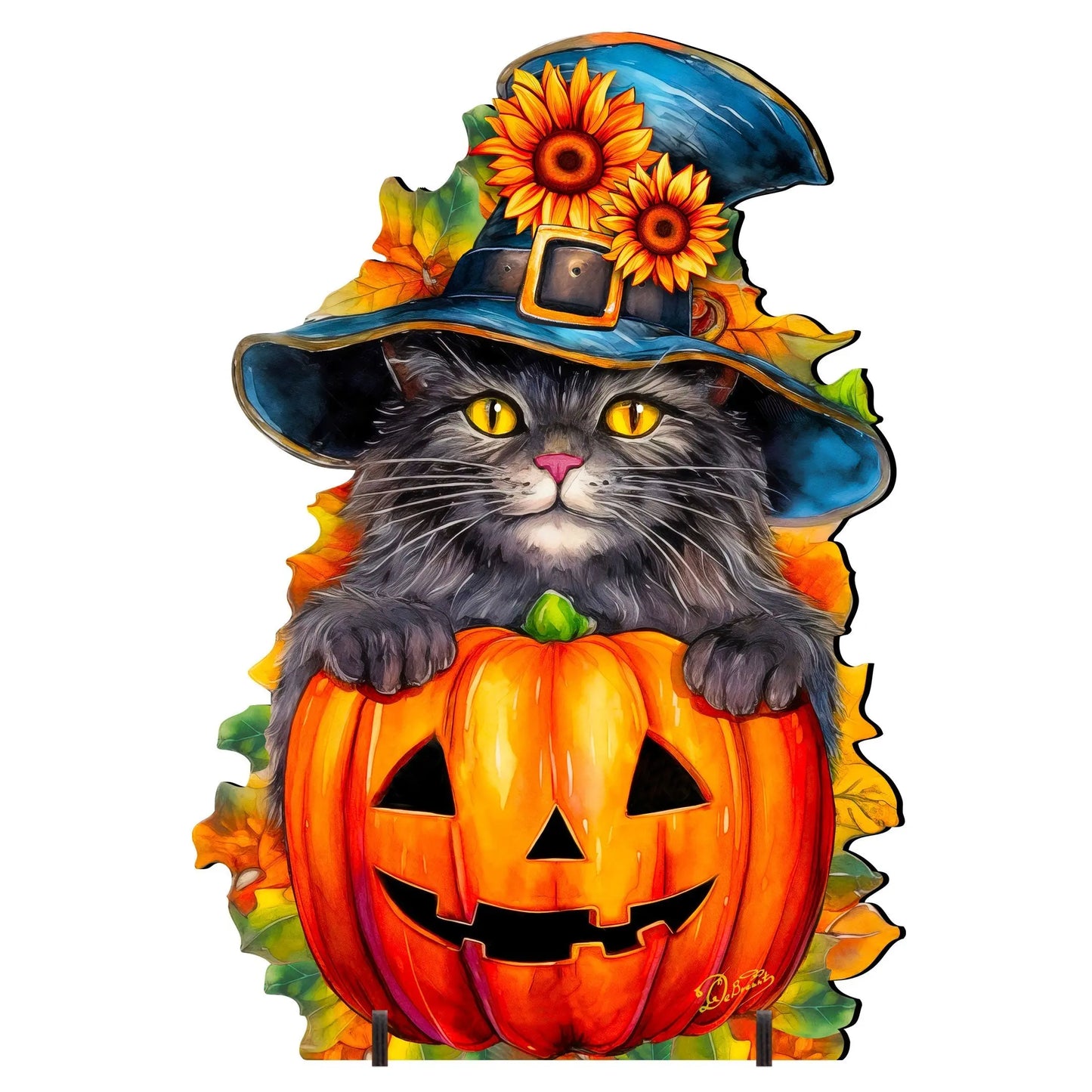 Halloween Black Cat Freestanding Decor - Halloween Outdoor Decor by G. Debrekht - Halloween Decor- 8652794F G. DeBrekht