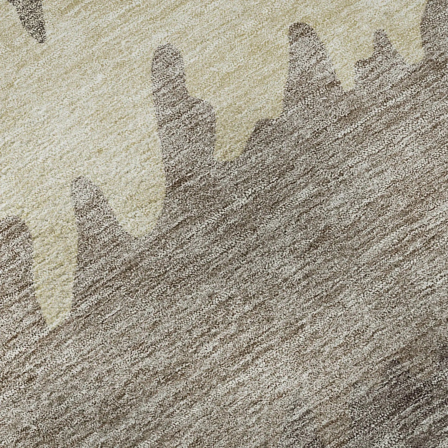 8' X 10' Taupe Gray And Beige Striped Washable Area Rug With UV Protection-8