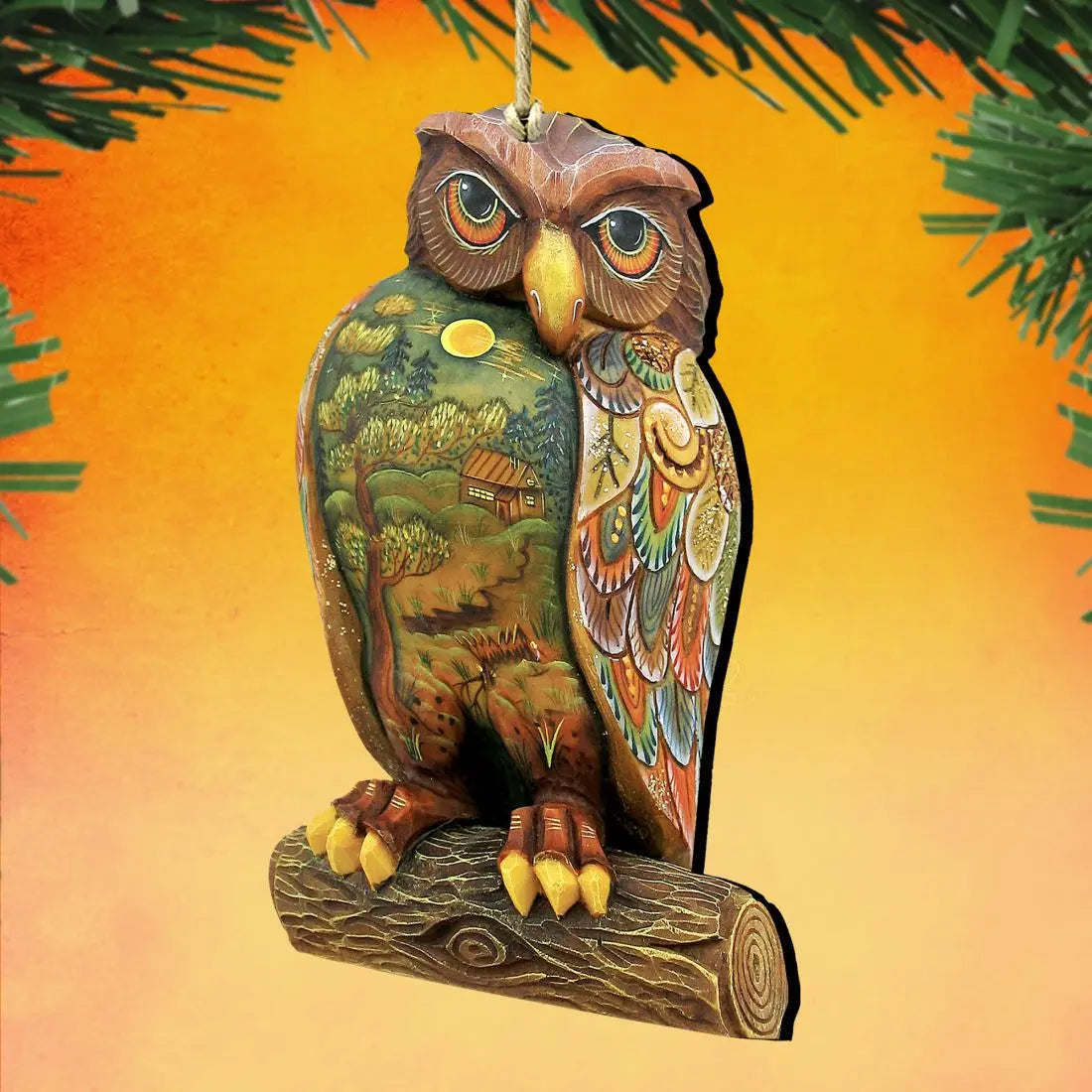 Owl Wooden Ornaments Halloween by G. DeBrekht - Thanksgiving Halloween Decor - 8158912 G. DeBrekht
