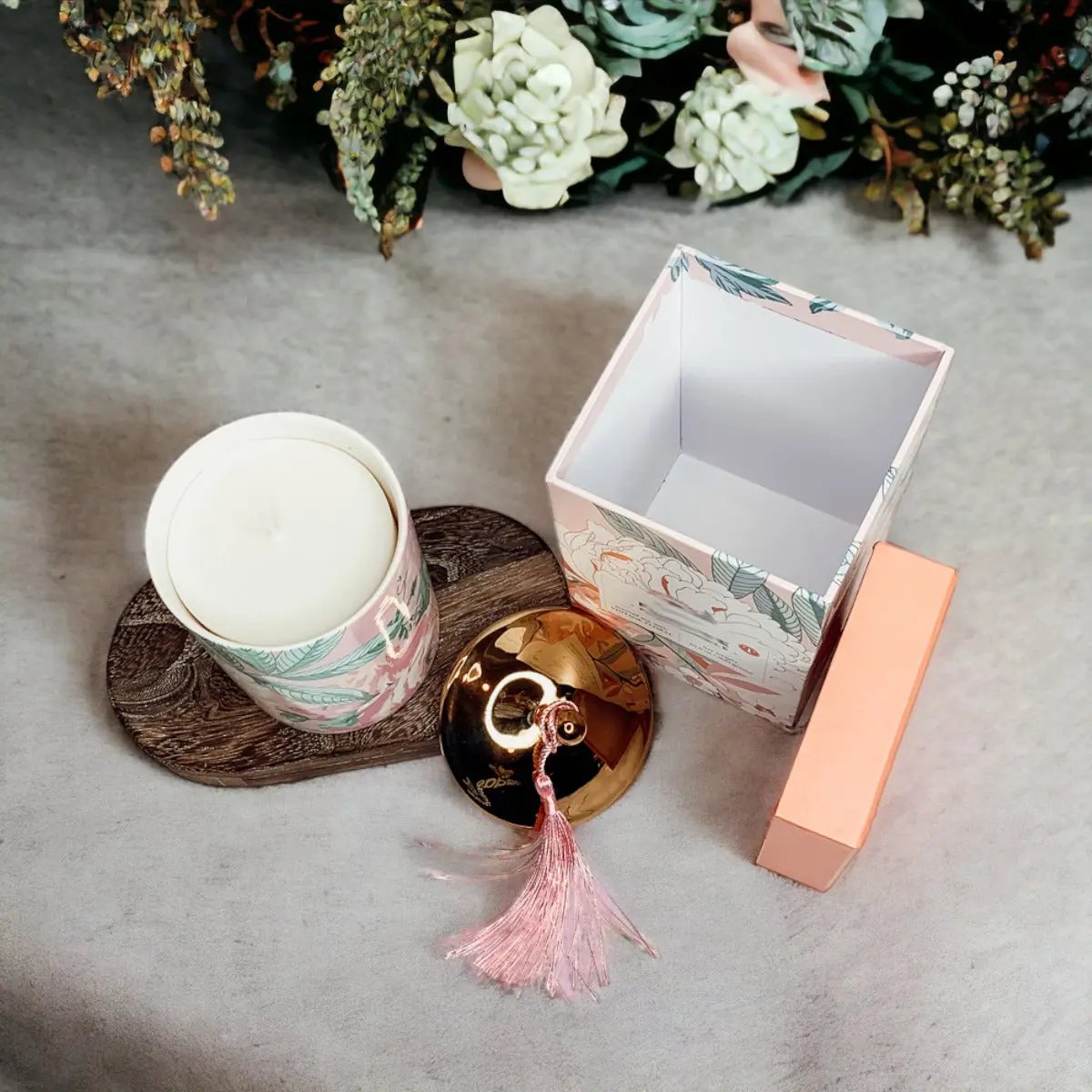 Vintage Floral Candle Set - Vivid Treasure Zone