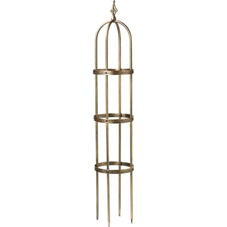 60-inch Copper Finish Steel Outdoor Garden Trellis Obelisk FastFurnishings