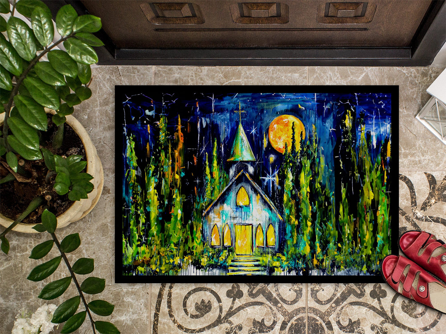 Rock of Ages Church Doormat Caroline's Treasures