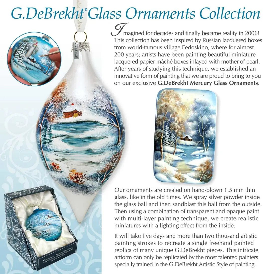 Nativity Drop Glass Ornament by G. DeBrekht - Nativity Holiday Decor - 757-021 G. DeBrekht