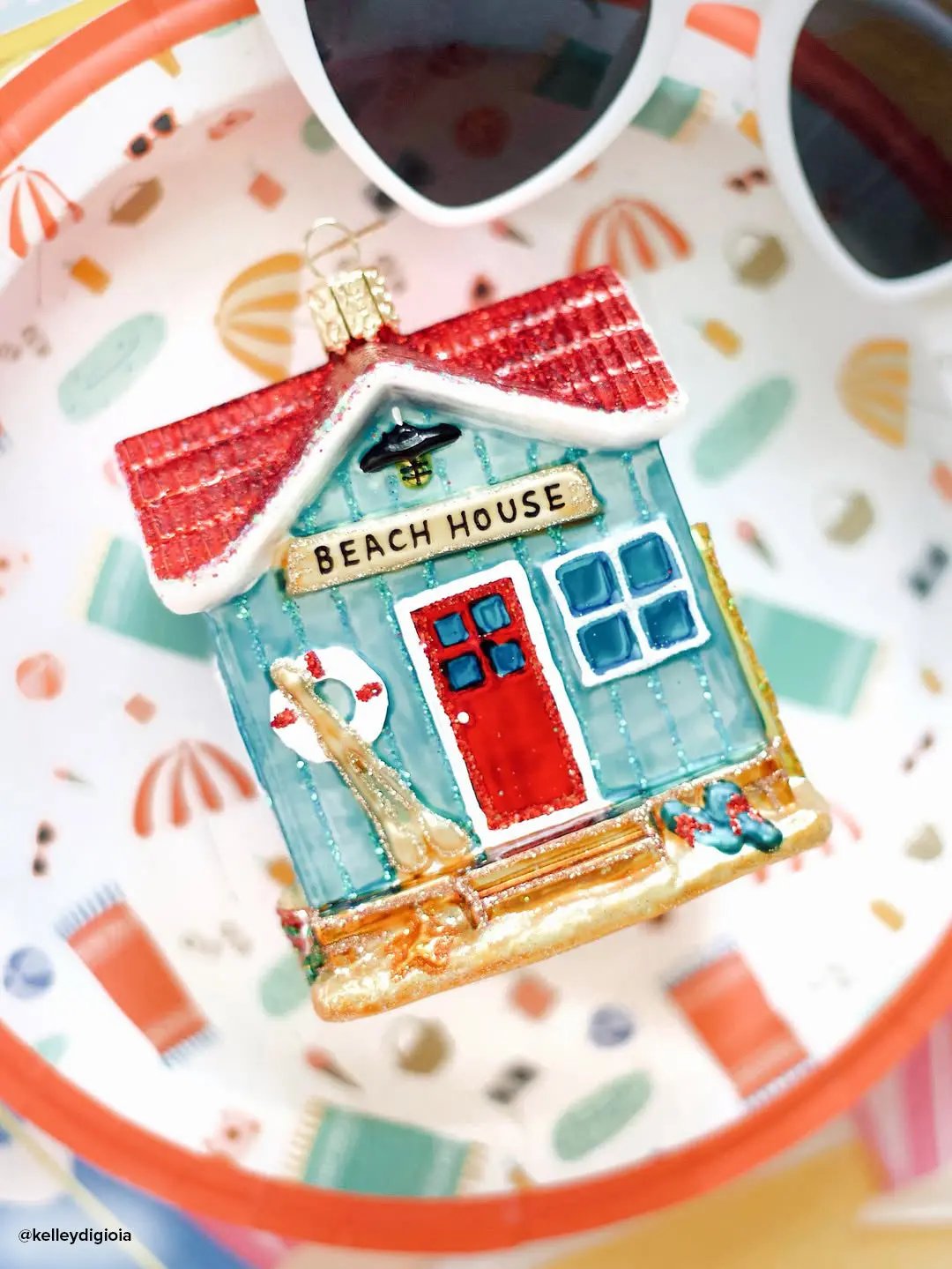 Beach House Ornament Old World Christmas