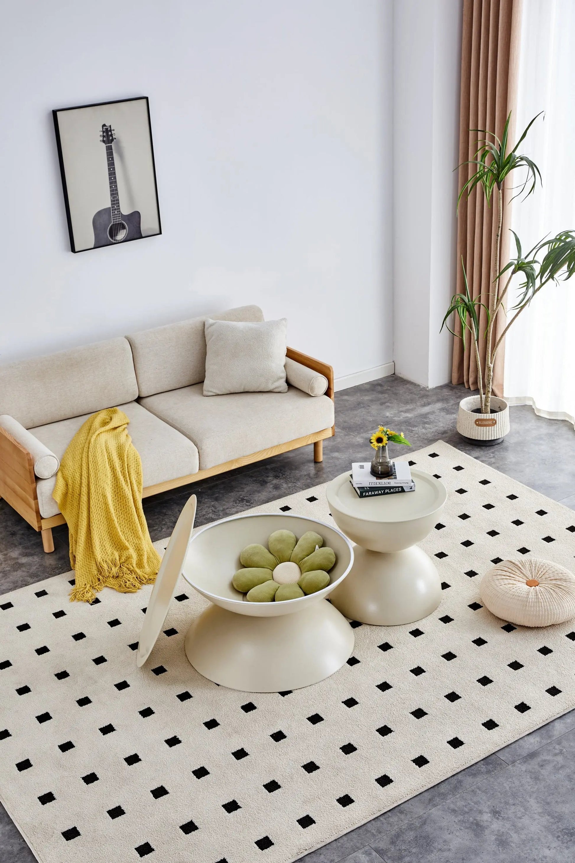 Set of 2 Milk White Coffee Table and End Table With Storage. G-BlakHom