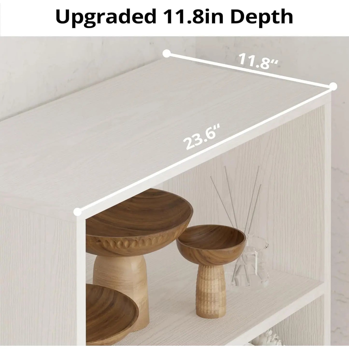 Industrial Bookshelves and Bookcases with Doors 11.8 in Depth Floor Standing 5 Shelf Display Storage Shelves Bookcase Home Decor Furniture for Home, Office, Living Room, Bedroom ShipItFurniture