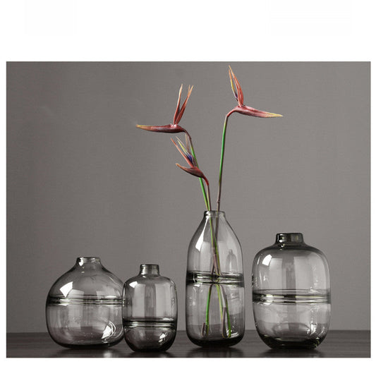 Thick Shadowy Unique Glass Vase C BlakHom