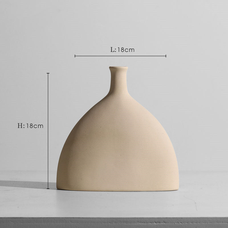 Modern Minimalist Ceramic Vase Flower Ornaments Ze BlakHom