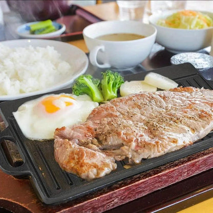 NNETM Non-Stick Cast Iron Griddle Pan, Double-Sided Grill NNETM