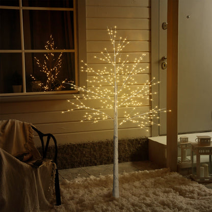 6FT Artificial Birch Tree With Light-2