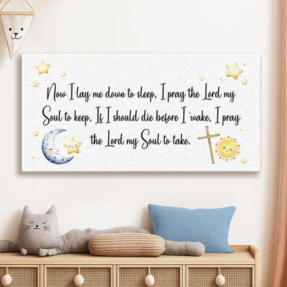 I Lay Me Down To Sleep Faith Sign Tailored Canvases