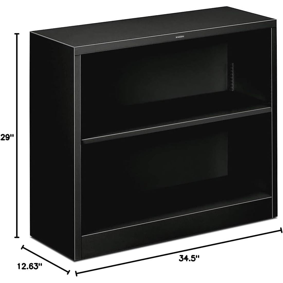 Brigade 2-Shelf 29-Inch H Bookcase, Black Steel (S30ABCP)-1
