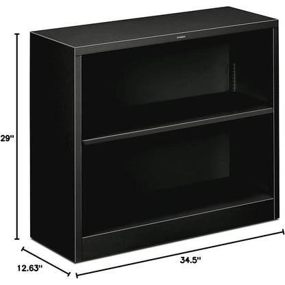 Brigade 2-Shelf 29-Inch H Bookcase, Black Steel (S30ABCP)-1