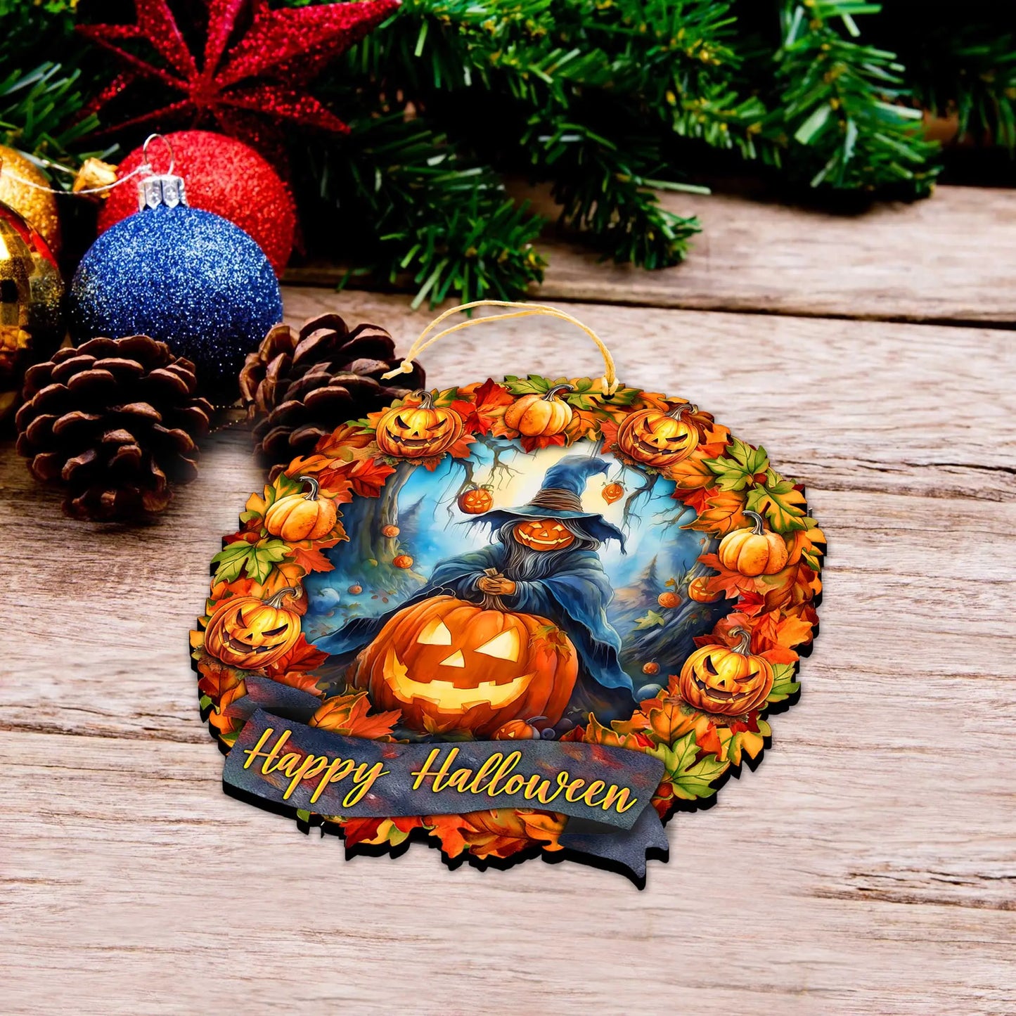 Happy Halloween Wreath Ornaments by G. Debrekht  - Halloween Decor - 8652821 G. DeBrekht