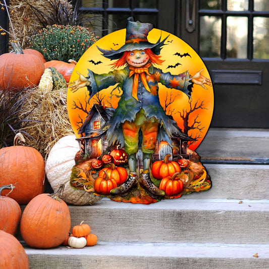 Halloween Scarecrow Holiday Door Decor by G. DeBrekht - Halloween Decor - 8652798H G. DeBrekht