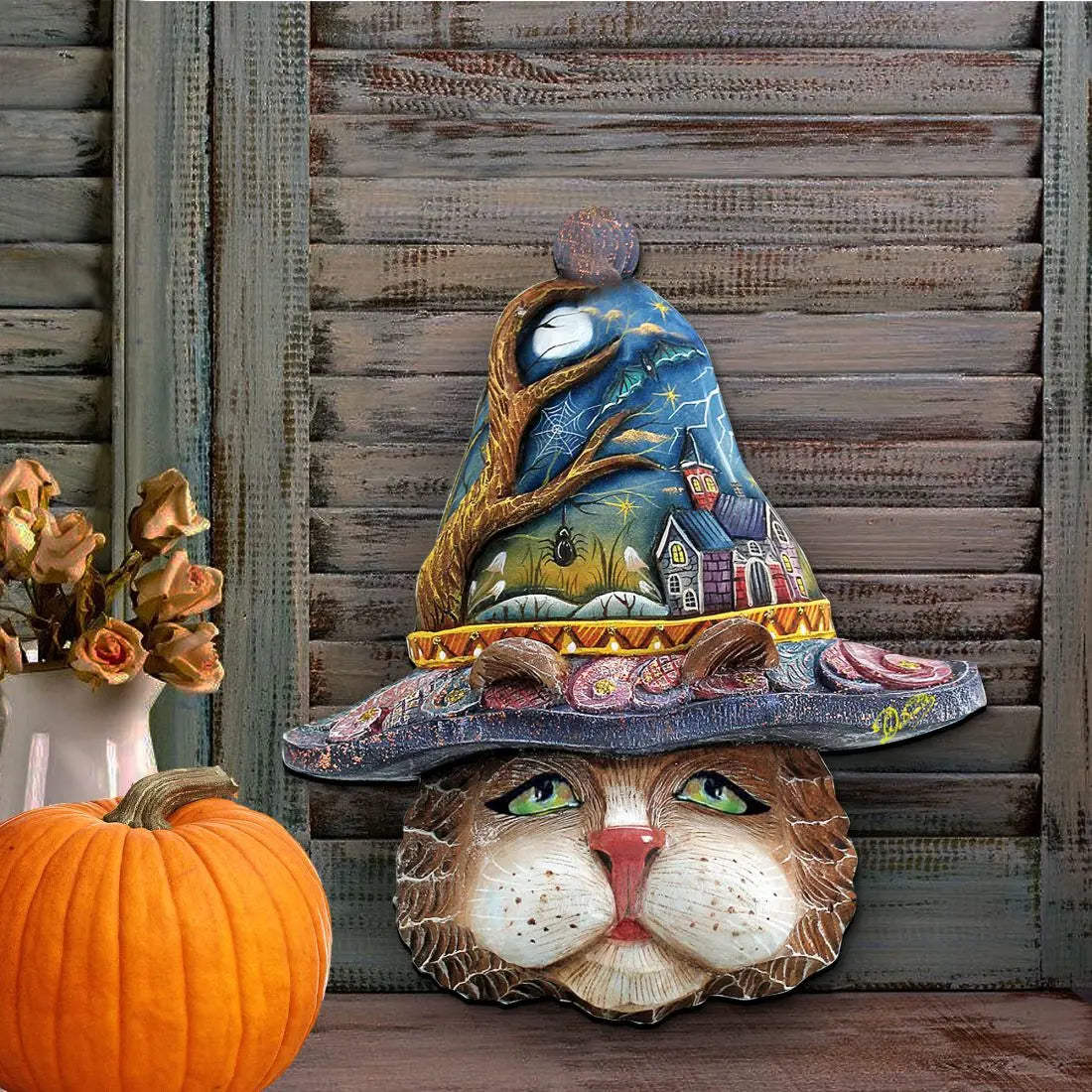 Halloween Eve Cat Halloween Door Decor by G. DeBrekht - Thanksgiving Halloween Decor - 8161039H G. DeBrekht
