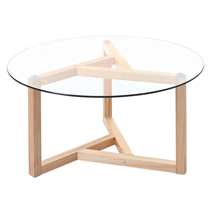 Round Glass Modern Coffee Table G-BlakHom
