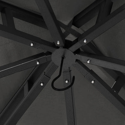 Outdoor Garden Gazebo for Patios with Stable Steel Frame(11X11, Dark Gray)-1