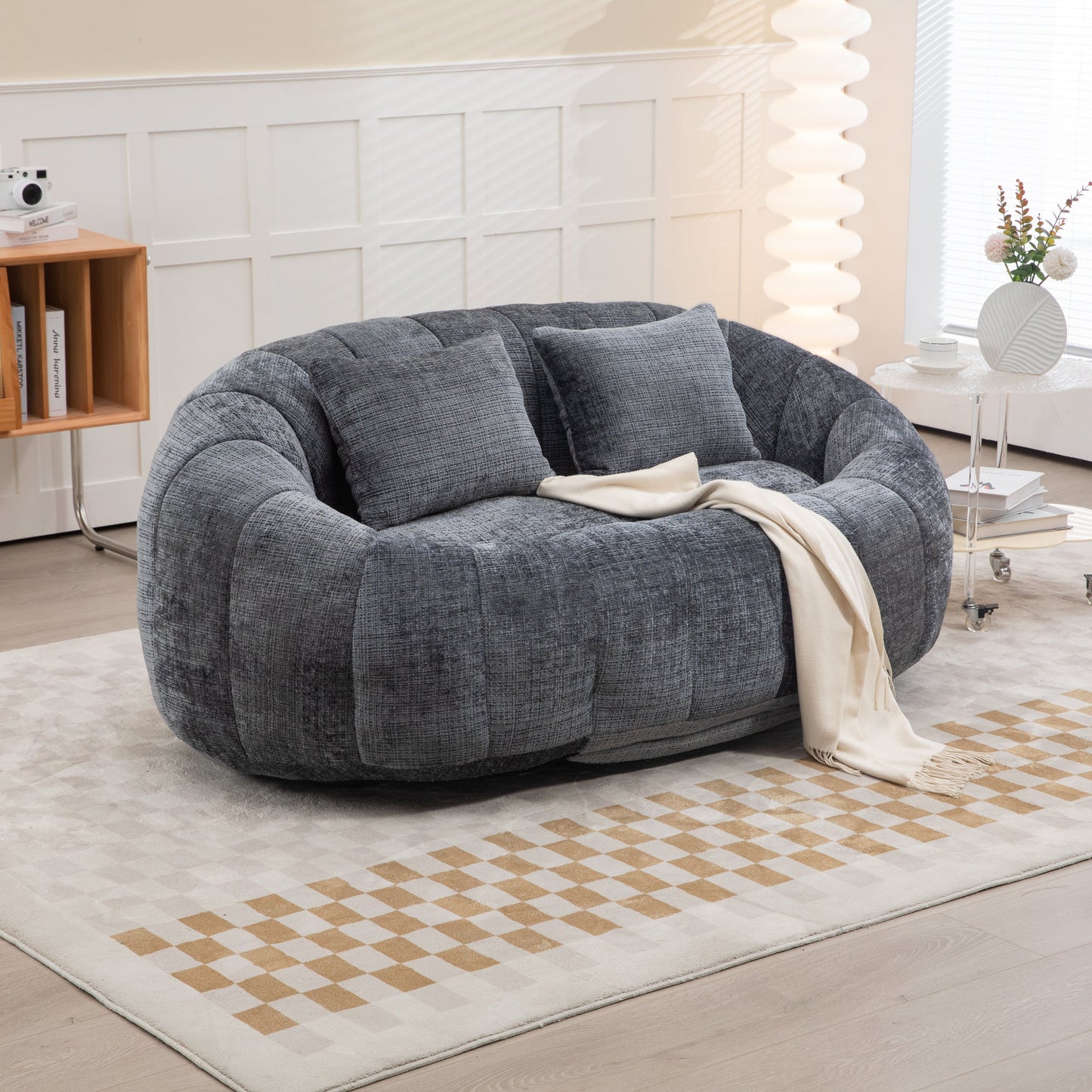 Bean Bag Lazy Sofa Durable Comfort Lounger G-BlakHom