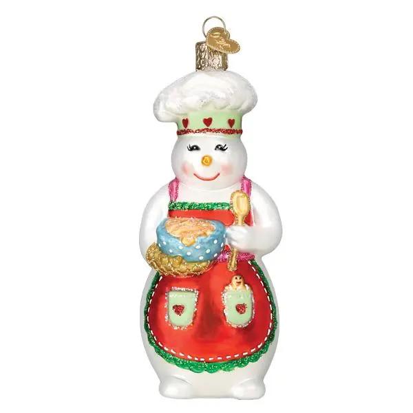 Snow Woman Chef Ornament Old World Christmas