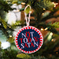 Needlepoint Ornament - Not Today Satan Furbish Studio