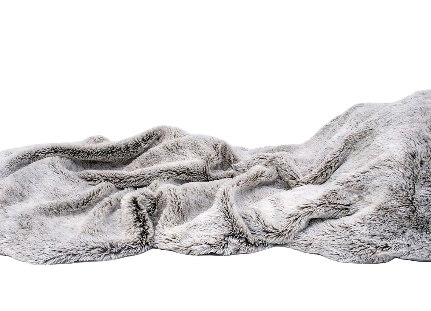 Gray Faux Fur Ombre Plush Throw Homeroots