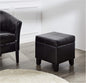 Small Black Ottoman with Hidden Storage-0