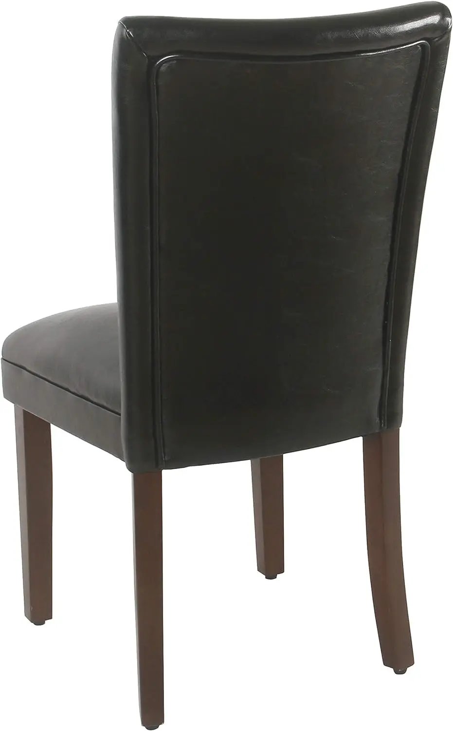 Parsons Dining Chair - Black Faux Leather (Set of 2)-4