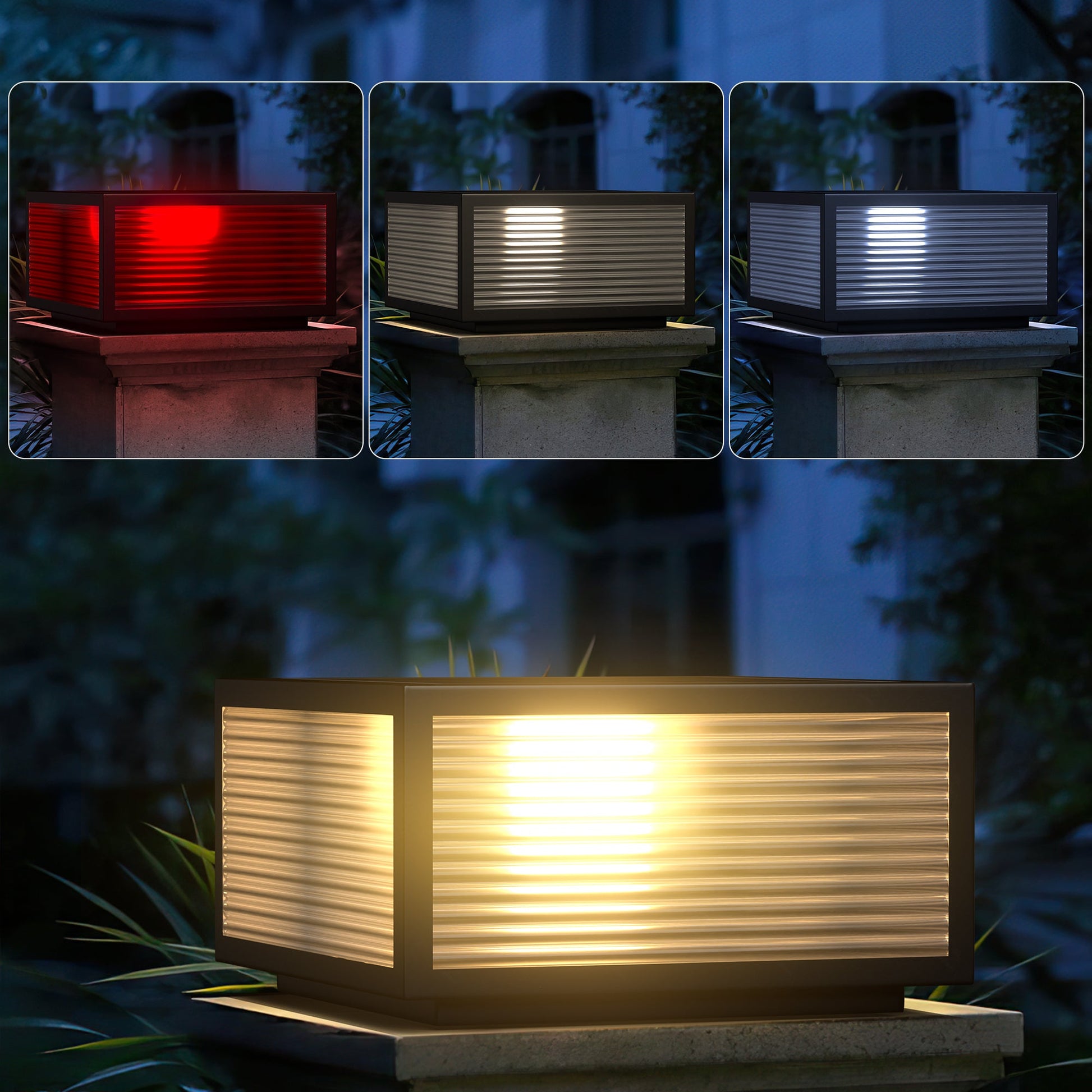 Solar-Powered Outdoor Post Lights For Garden Pathways-4
