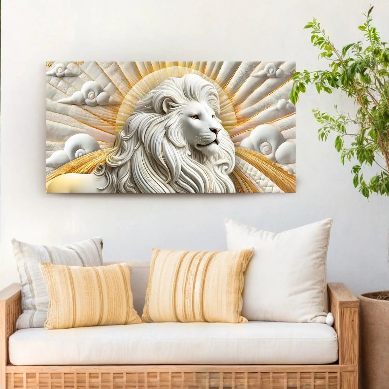 3D Majestic Lion Wall Art III Tailored Canvases