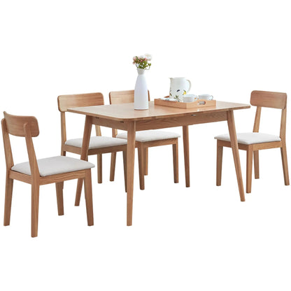 Natural Solid Oak Round Corner Dining Table G-BlakHom