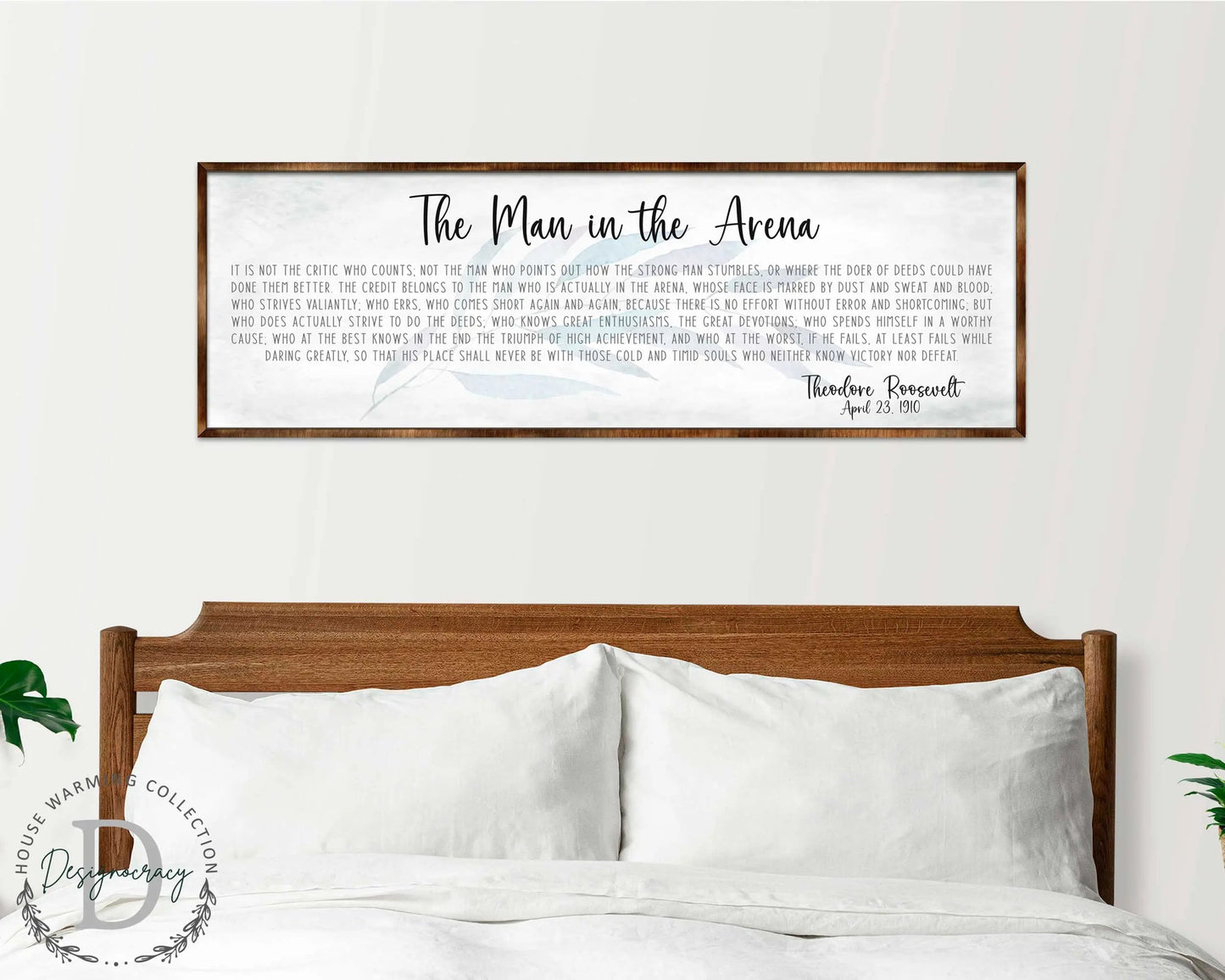 The Man in the Arena - Wooden Office Decor - Inspirational Sign - Famous Quotes - Wooden Home Decor sign - Housewarming Gift - 310311-1