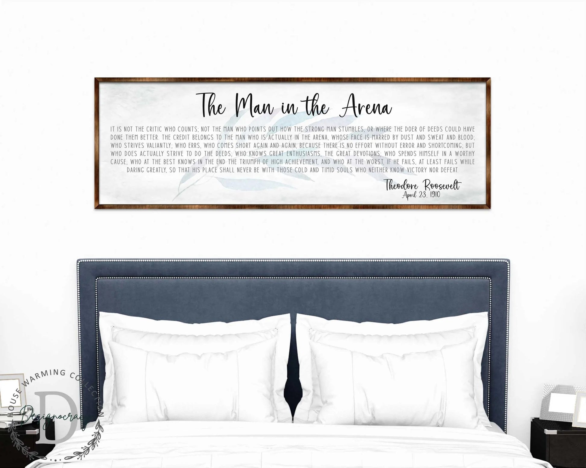 The Man in the Arena - Wooden Office Decor - Inspirational Sign - Famous Quotes - Wooden Home Decor sign - Housewarming Gift - 310311-2