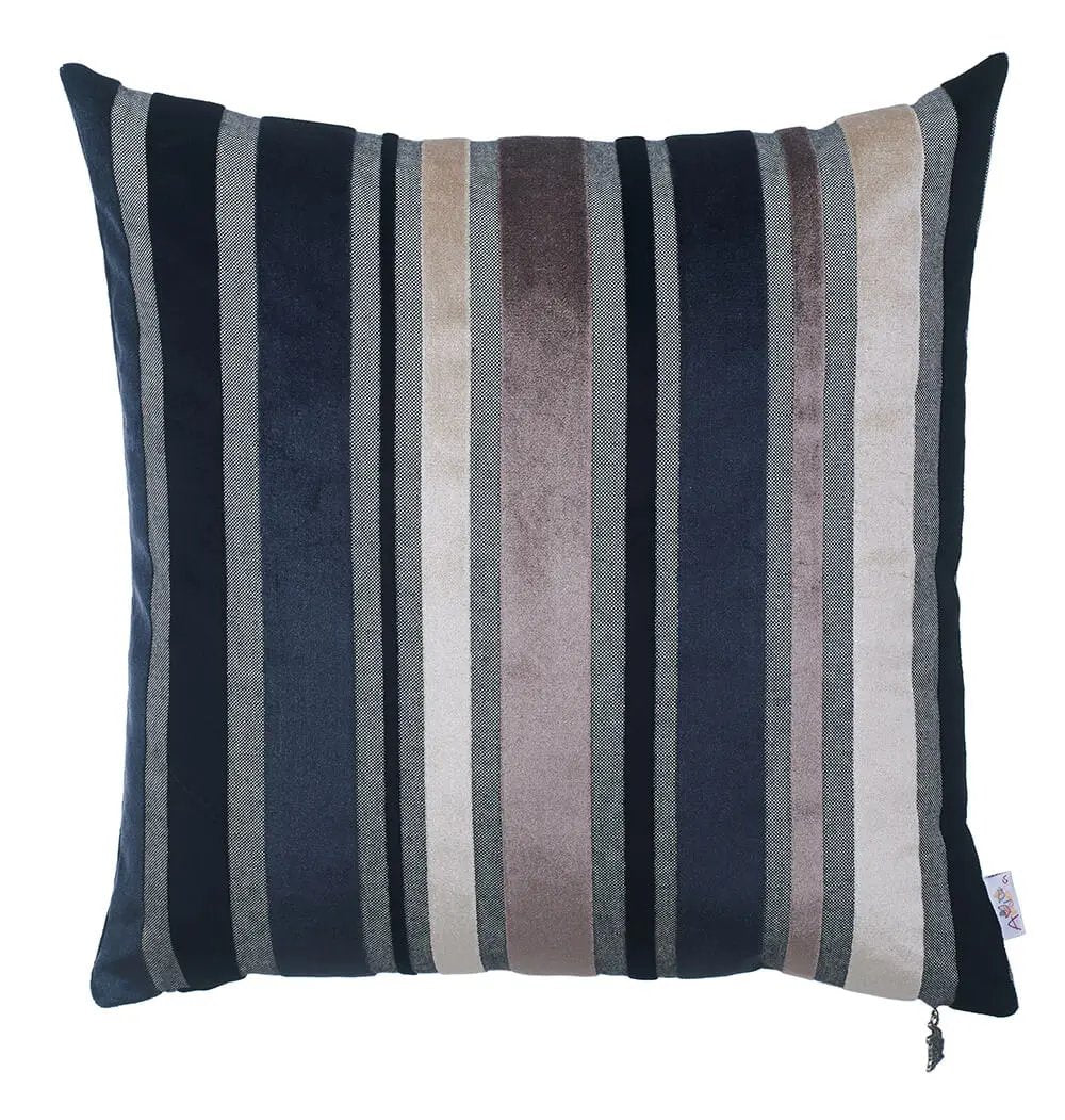 Set Of 2 Midnight Variegated Stripe Decorative Pillow Covers Homeroots