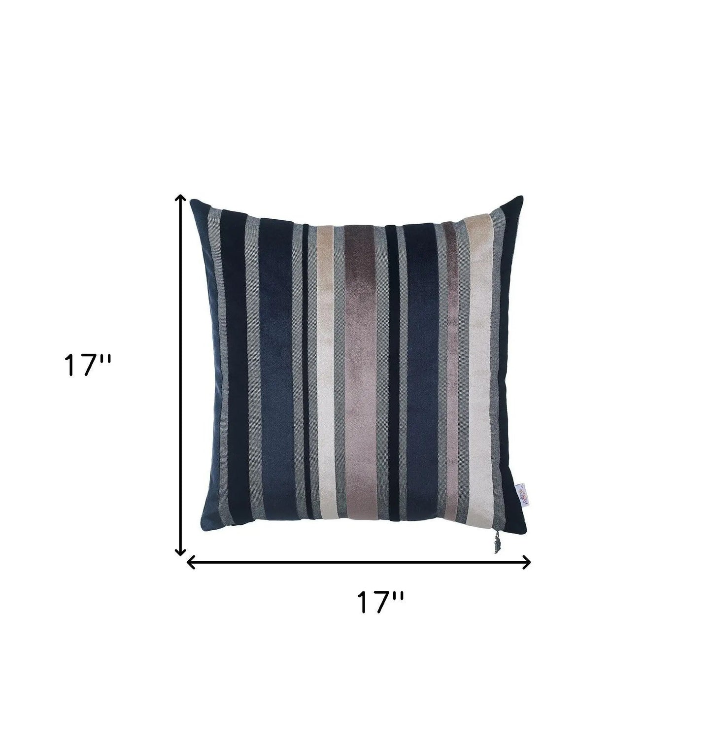 Set Of 2 Midnight Variegated Stripe Decorative Pillow Covers Homeroots