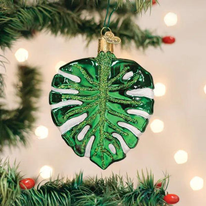 Monstera Leaf Ornament Old World Christmas