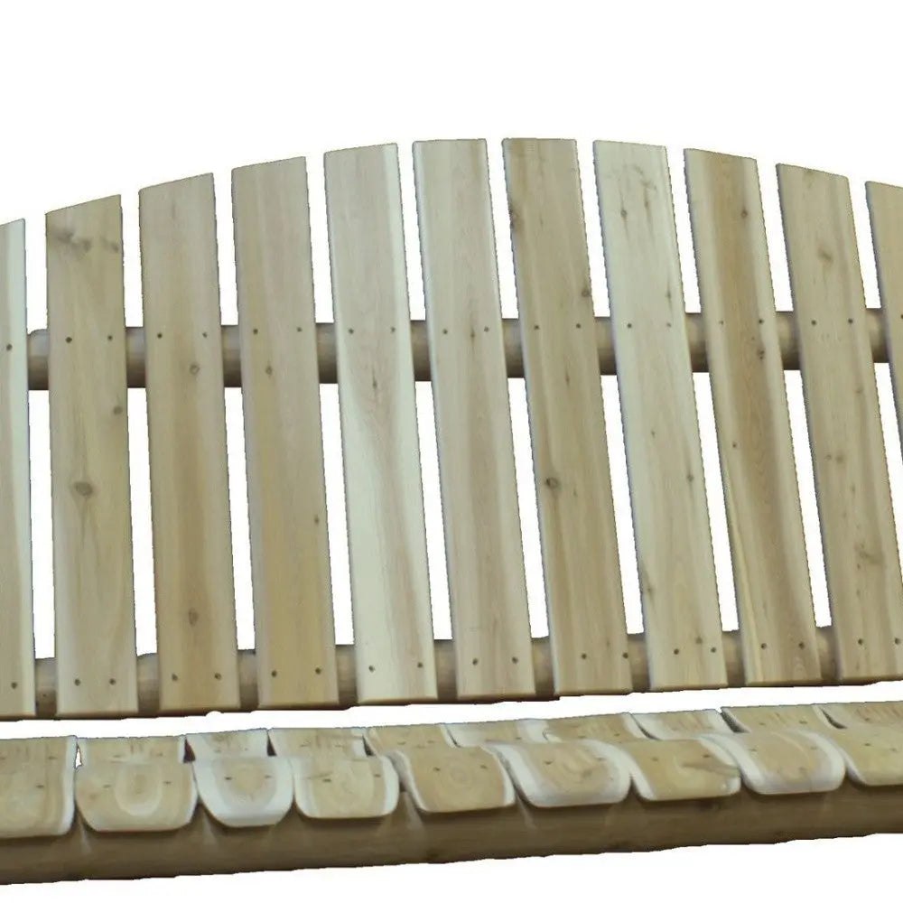 71" Natural Solid Wood Swing Chair Homeroots