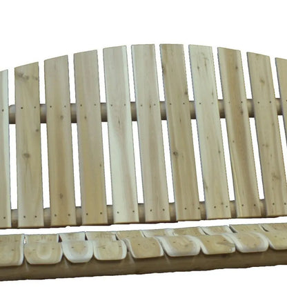 71" Natural Solid Wood Swing Chair Homeroots