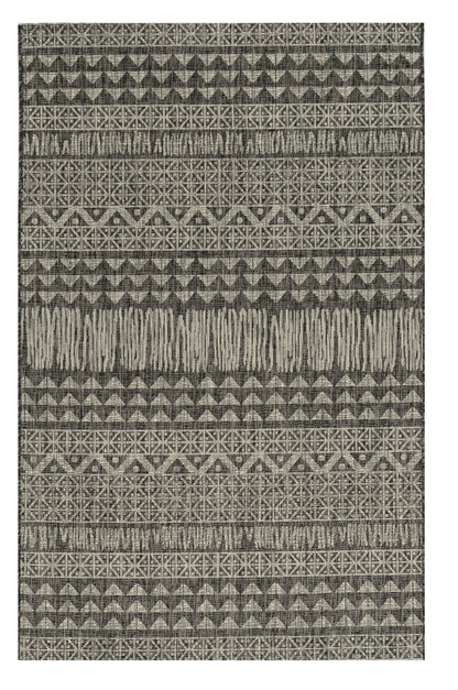 3' X 4' Charcoal Southwestern Indoor Outdoor Area Rug Homeroots