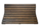 23" Dark Brown Teak Slat Non Slip Bath Mat-0