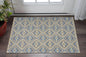 3' x 5' Blue Decorative Lattice Area Rug Homeroots