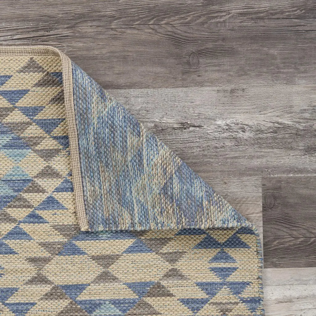 3' x 5' Blue Decorative Lattice Area Rug Homeroots