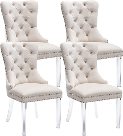 Velvet Dining Chairs Set of 4-1