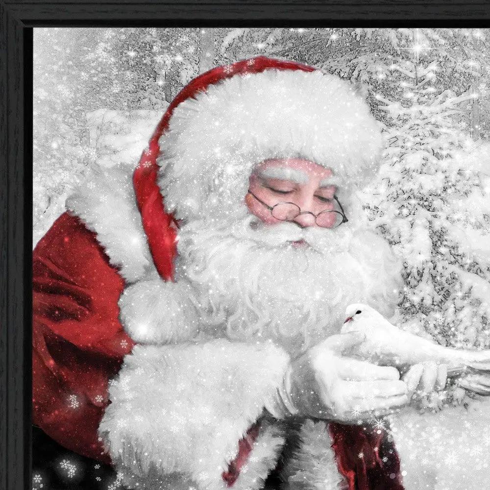 Santas Little Friends 4 Black Framed Print Wall Art Homeroots