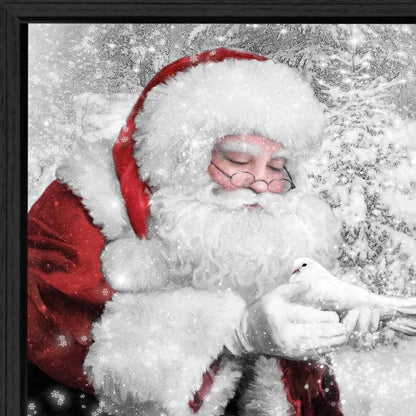 Santas Little Friends 4 Black Framed Print Wall Art Homeroots