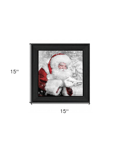 Santas Little Friends 4 Black Framed Print Wall Art Homeroots