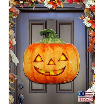 Pumpkin Halloween Door Decor by G. DeBrekht - Thanksgiving Halloween Decor - 8158414H G. DeBrekht