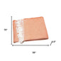55" X 70" Coral And Ivory Cotton Woven Plush Throw Blanket with Tassels Homeroots