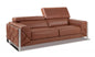 89" Camel Italian Leather Sofa With Silver Legs Homeroots