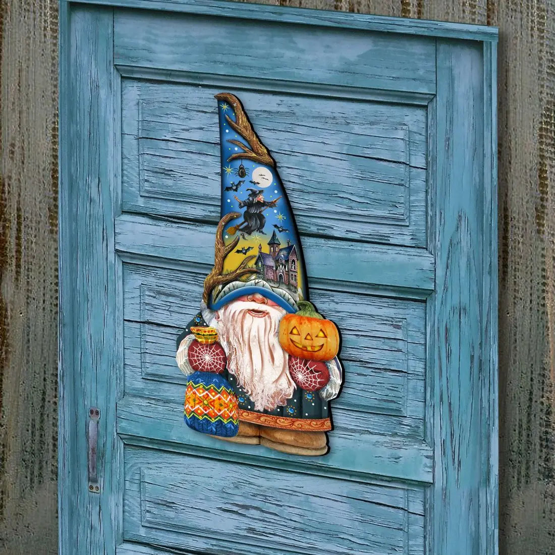 Halloween Gnome Door Decor by G. DeBrekht - Thanksgiving Halloween Decor - 8611016H G. DeBrekht